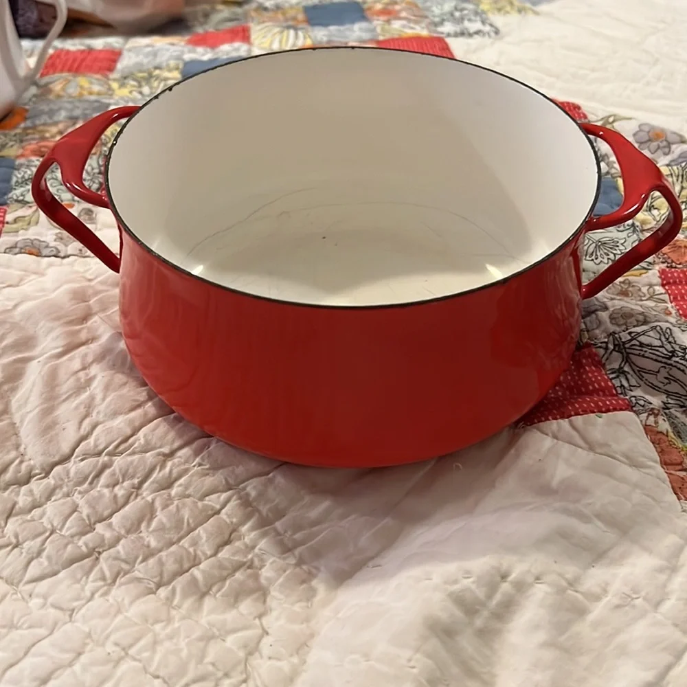 Rare original Dansk red Kobenstyle 2 QT saucepan pot